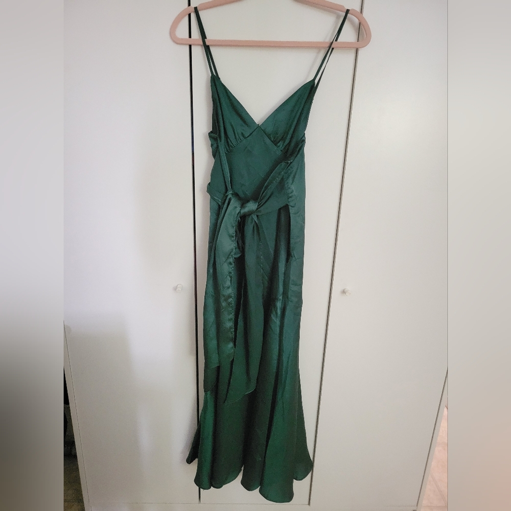 Dress Forum Emerald Satin Dress